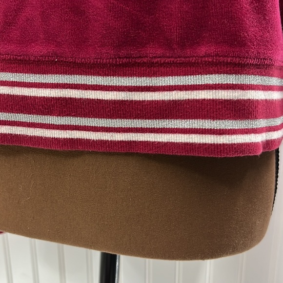 EUC! Velour Magenta and Silver VS Pullover with 1/2 zip! Size large! - Picture 2 of 6